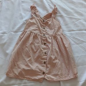 Pink button down summer dress
